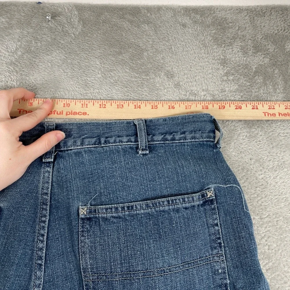 Route 66 Carpenter Shorts Mens 38 Blue Denim Utility Workwear Y2K Baggy